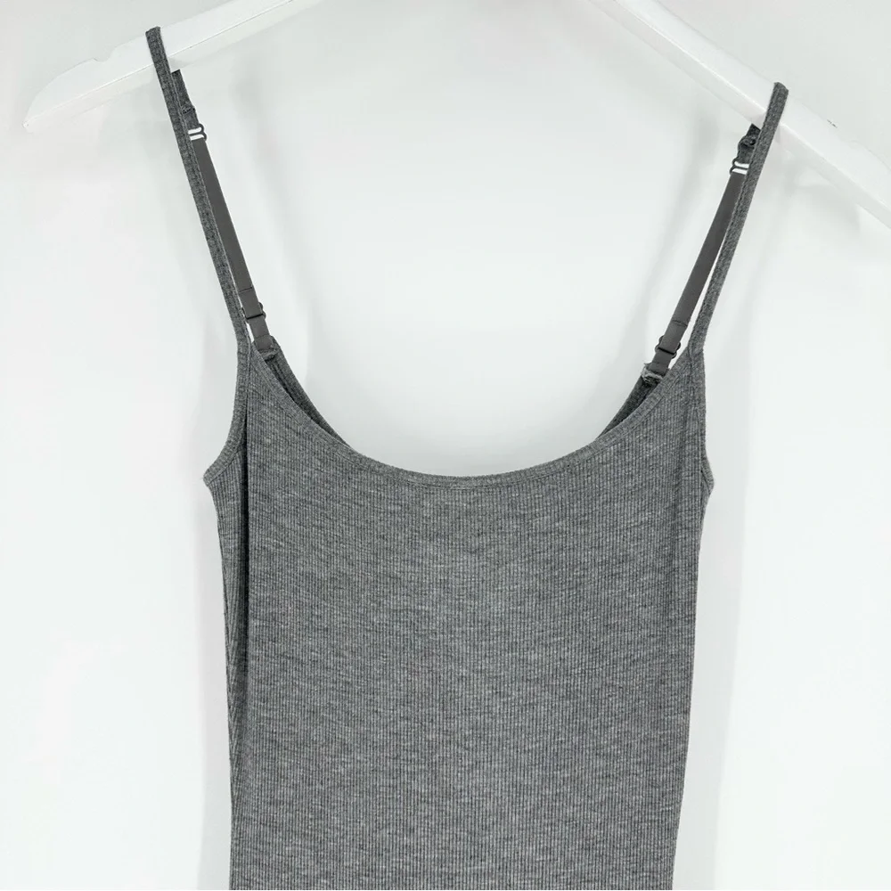 Skims Soft Lounge Heather Grey Long Maxi Slip Dress - Picture 7 of 15